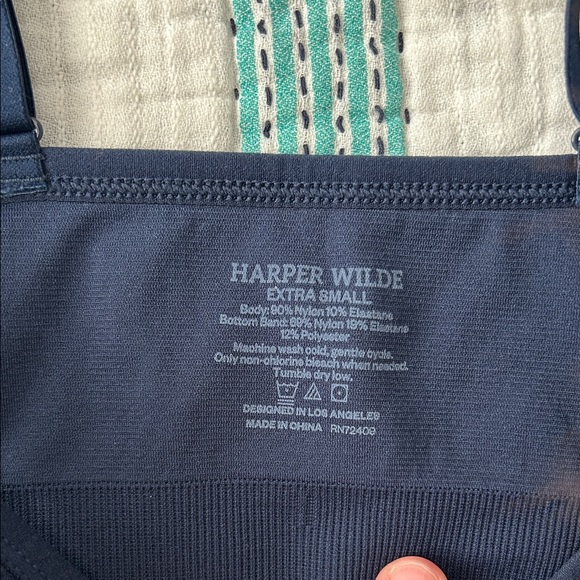 Harper Wilde Navy Ribbed Bralette - Picture 7 of 7